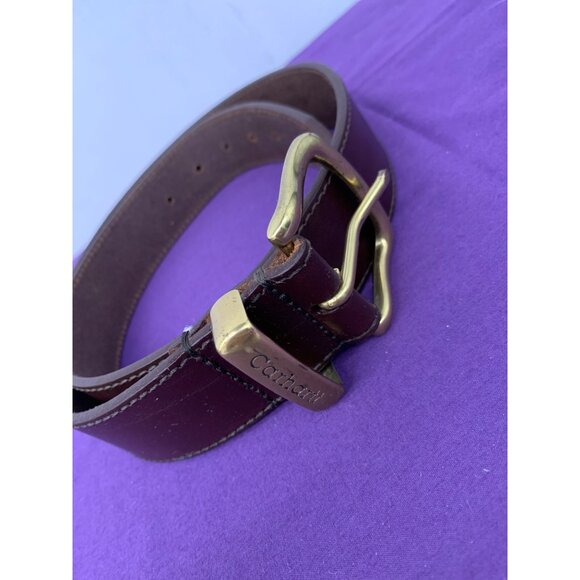 Carhartt Other - Carhartt 38 Brown Brass Leather Belt Top Grain English Bridle 2200 BRN 38 Brass